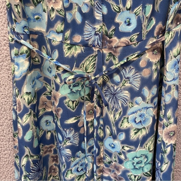 Vintage All That Jazz Tropical Floral Empire Waist Midi Maxi Dress Sz 9 / 10 - Picture 7 of 11